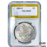 1885-O Morgan Silver Dollar PGA MS64