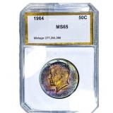 1964 Kennedy Half Dollar PCI MS65
