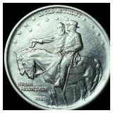 1925 Stone Mountain Silver Half Dollar CLOSELY UNC