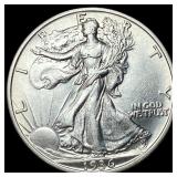 1936-S Silver Half Dollar Walking Liberty UNCIRCUL