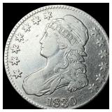 1830 Capped Bust Half Dollar NEARLY  UNCIRCULATED
