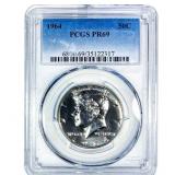 1964 Kennedy Half Dollar PCGS PR69