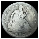 1862 Seated Liberty Half Dollar NICELY CIRCULATED