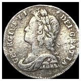 1727 Silver Twopence (Maundy) George II LIGHTLY CI