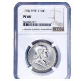 1956 T2 Franklin Half Dollar NGC PF68