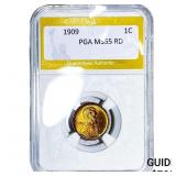 1909 Wheat Cent PGA MS65 RD