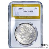 1884-O Morgan Silver Dollar PGA MS63
