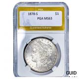 1878-S Morgan Silver Dollar PGA MS63