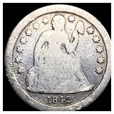 1842-O Silver Seated Liberty Dime NICELY  CIRCULA