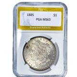 1885 Morgan Silver Dollar PGA MS63
