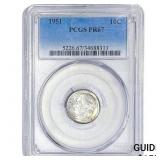 1951 Roosevelt Dime PCGS PR67