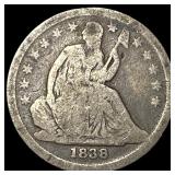 1838 Seated Liberty Dime NICELY CIRCULATED