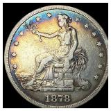 1878-S Silver Trade Dollar NEARLY UNCIRCULATED