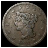 1840 Braided Hair Large Cent NEARLY UNCIRCULATED