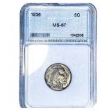 1936 Buffalo Nickel NNC MS67