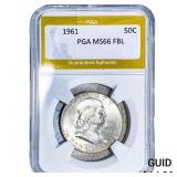 1961 Franklin Half Dollar PGA MS66 FBL