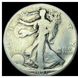 1921-S Silver Walking Liberty Half Dollar NICELY C