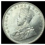 1919 India Silver 1 Rupee UNCIRCULATED