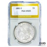 1881-S Morgan Silver Dollar PGA MS65