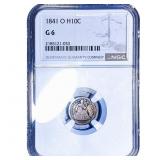 1841-O Seated Liberty Half Dime NGC G6