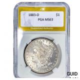 1883-O Morgan Silver Dollar PGA MS63