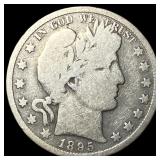 1895-O Silver Barber Half Dollar NICELY CIRCULATED