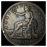 1876-S Silver Trade Dollars NEARLY UNCIRCULATED