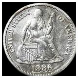 1886 Seated Liberty Dime CLOSELY UNCIRCULATED