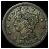 1856 Braided Hair Large Cent ABOUT UNCIRCULATED