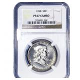 1958 Franklin Half Dollar NGC PF67 UC