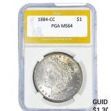 1884-CC Morgan Silver Dollar PGA MS64