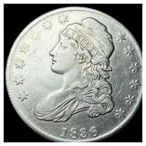 1836 Capped Bust Half Dollar NEARLY UNCIRCULATED