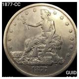 1877-CC Silver Trade Dollar CLOSELY UNCIRCULATED