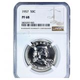 1957 Franklin Half Dollar NGC PF68