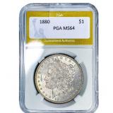 1880 Morgan Silver Dollar PGA MS64