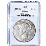 1927-S Silver Peace Dollar NCG MS66