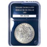 1883 Morgan Silver Dollar  GENUNC