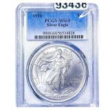 1996 Silver Eagle PCGS MS64