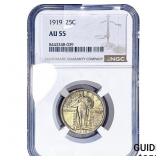 1919 Standing Liberty Quarter NGC AU55