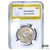1925 Stone Mountain Half Dollar PGA MS66+