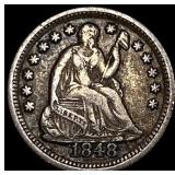 1848-O Silver Seated Liberty Half Dime NEARLY  UN