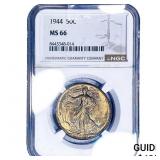 1944 Walking Liberty Half Dollar NGC MS66