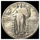 1927-S Silver Standing Liberty Quarter  LIGHTLY C