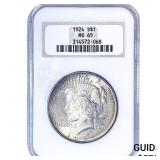 1924 Silver Peace Dollar NGC MS65