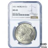 1921 Morgan Silver Dollar NGC MS65