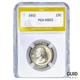1932 Washington Silver Quarter PGA MS65