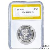 1916-D Barber Quarter PGA MS64 PL