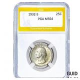1932-S Washington Silver Quarter PGA MS64