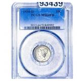 1938-D Mercury Silver Dime PCGS MS64 FB