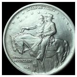 1925 Silver Stone Mountain Half Dollar  CLOSELY U